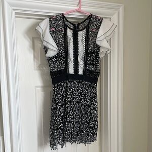 Elegant Black and White Dress